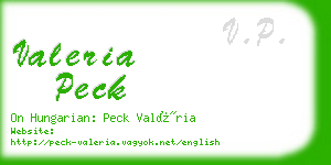 valeria peck business card